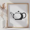 Free Teapot Clip Art SVG A stylized teapot illustration suitable for vector art projects.