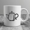 Traditional Tea Server Illustration A digital illustration of a traditional teapot with spout and handle.