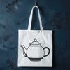 Delicate Teapot Illustration Illustrated teapot graphic with detailed design suitable for vector art projects.