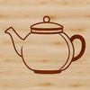 Classic Teapot Design Vector Art A vector design representation of a classic teacup holder with a decorative lid.
