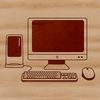 A digital device with a keyboard attached to its desktop, used for technology and computing.