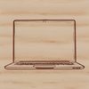 A vector graphic illustration of a modern computer with sleek design.
