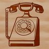 A high-quality digital illustration of a telephone for graphic design purposes.