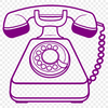 Simple Telephone Icon SVG An illustration of a telephone with a minimalist design, suitable for digital and print applications.