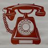 Clean Design Telephone Icon A digital illustration of a telephone with clean lines and modern design elements.