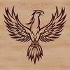 Mythical Phoenix Vector Art A mythical bird rises from the ashes in vibrant vector art.
