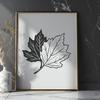 Single Leaf Vector Graphic Art A high-quality, scalable vector graphic illustration of a single green leaf with veins.