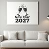 New Year 2027 greeting card quote vector design for commercial or personal use