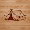 Outdoor Camping Shelter A freestanding tent with a sturdy frame and fabric cover, suitable for camping in the outdoors.