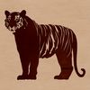 Wildlife Vector Art - Free Tiger Clipart A majestic standing tiger in vector format, suitable for digital design.