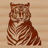 Wild Cat Illustration SVG Illustration of a big cat, a wild animal commonly found in zoos and wildlife reserves.