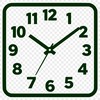 A simple digital clock illustration created as a vector graphic in SVG format.