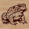 Free Toad Clip Art Design A digital illustration of a toad, a wild animal species, created as vector art.