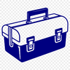 Toolbox Icon SVG SVG icon of a toolbox with various tools and equipment.