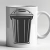Colorful Trash Can Illustration An illustrative SVG design of a standard trash can with a lid, ideal for vector art projects.