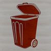 Vector illustration of a trash can used for various design projects