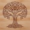 Whimsical Branching Tree Design A stylized vector illustration of a tree with intricate branches and roots, suitable for various designs and projects.