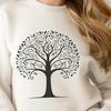 Free Stylized Tree Clip Art SVG A stylized illustration of a tree made from simple lines and shapes, suitable for vector art design.