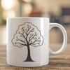 Unique Tree Illustration in Vector Format A single tree illustration in a digital vector format.