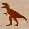 Prehistoric Predator A colorful illustration of a Tyrannosaurus Rex standing on its hind legs, with sharp teeth and claws.