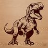 A digital illustration of a Tyrannosaurus Rex in clip art style.