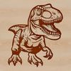 An SVG illustration of a Tyrannosaurus Rex, suitable for cutting machine projects.