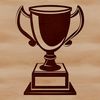 A 3D trophy made up of intersecting lines and shapes, suitable for use in digital designs and cutting machines.