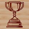 Modern Trophy Icon SVG Design A vector trophy icon designed in a modern style, suitable for various graphic designs and digital projects.