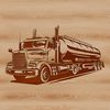 Beautiful Semi Trailer Design SVG File A detailed illustration of a large semi truck with its trailer, perfect for vector art and design projects.