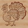 Christmas Turkey Vector Art A stylized illustration of a domesticated turkey, often associated with farm settings and traditional Christmas celebrations.