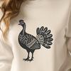 Turkey in the Barn SVG Image A detailed illustration of a turkey in a farm setting.