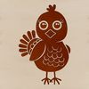 A vector illustration of a turkey, suitable for various design applications.