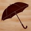 A minimalist umbrella design in vector format, suitable for digital editing and printing.
