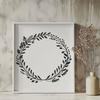 Floral Wreath Design for Digital Use A decorative floral wreath designed as vector art for digital use.