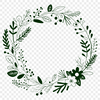 Detailed SVG Wreath Template A detailed floral wreath design in vector format.