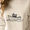 Free Boat Vector Art A vector illustration of a boat with detailed design elements.