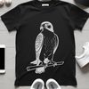 Bird Silhouette with Cutting Machine Design Detailed silhouette of a bird of prey, a falcon, suitable for cutting machine designs.