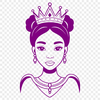 Young Princess SVG Vector Art A digital illustration of a young female princess character.