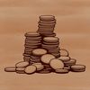 Coin Collage Vector Design Illustrative vector design of various denominations of coins in a collage format.