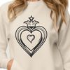 Sacred Heart Symbol in Christian Art SVG illustration of the Sacred Heart, a symbol in Christian art representing Jesus' love.