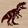 Dino SVG Illustration Design A stylized SVG dinosaur graphic designed with a Cricut-compatible cutting machine template.