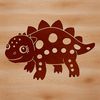 Free Standing Dinosaur Vector Design A free-standing SVG design of a small dinosaur for various crafting uses.
