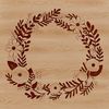 A digital illustration of a decorative wreath for clip art use.