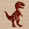 SVG vector illustration of a baby Tyrannosaurus Rex dinosaur.