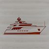 Modern Boat Vector Design A sleek and modern vector design of a boat, suitable for use in various graphic projects.
