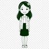 Beautiful Girl Vector Portrait A young girl's portrait made from vector shapes.