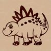 An SVG design featuring a cute dinosaur figure for crafting and editing purposes.