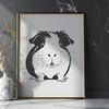 Vector Guinea Pig Clip Art Design A vector graphic representation of a pet guinea pig.