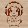 A cute illustration of a guinea pig, suitable for use as clip art in digital designs.
