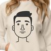 Simple Man SVG Icon Design A digital illustration of a man in a simple pose.